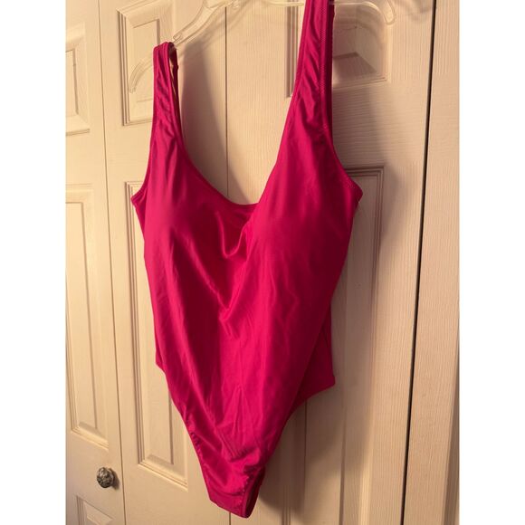 J.CREW NWT Swimsuit Women's sz18 Fuschia Pink Heritage One-Piece Scoop Back - Picture 6 of 13